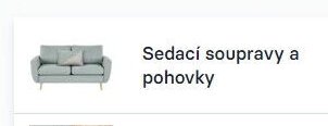 Sedací soupravy a pohovky