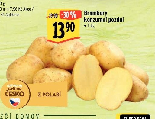 Brambory konzumní pozdní
