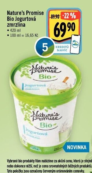 Nature's Promise Bio Jogurtová zmrzlina