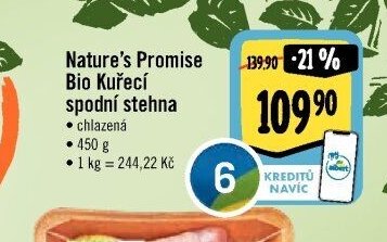 Nature's Promise Bio Kuřecí spodní stehna