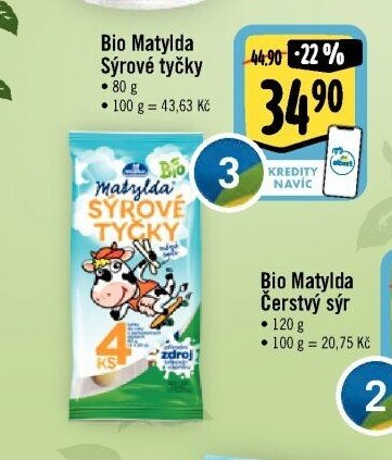 Bio Matylda Sýrové tyčky