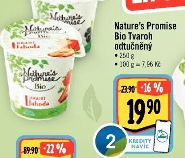 Nature's Promise Bio Tvaroh odtučněný