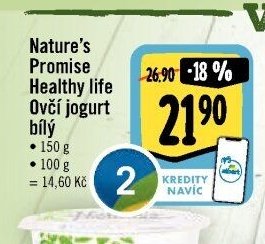 Nature's Promise Healthy life Ovčí jogurt bílý