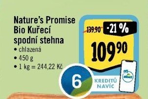 Nature's Promise Bio Kuřecí spodní stehna