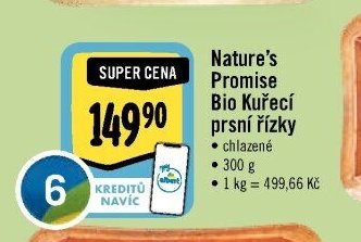 Nature's Promise Bio Kuřecí prsní řízky