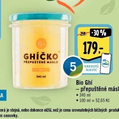 Bio Ghí přepuštěné máslo