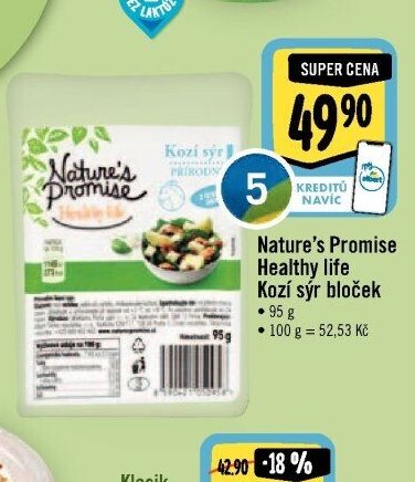 Nature's Promise Healthy life Kozí sýr bloček