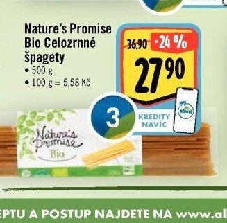 Nature's Promise Bio Celozrnné špagety