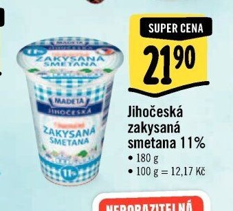 Jihočeská zakysaná smetana 11%