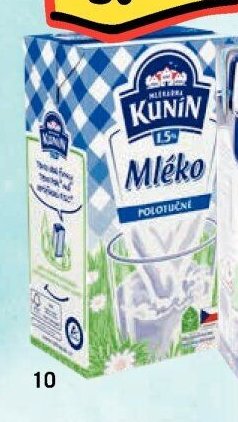Kunín mléko polotučné 1,5%
