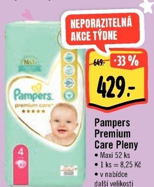 Pleny dětské Pampers Premium Care