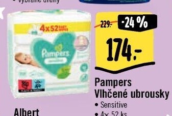 Vlhčené ubrousky dětské Pampers Sensitive