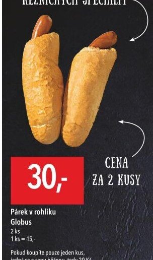 Párek v rohlíku Globus