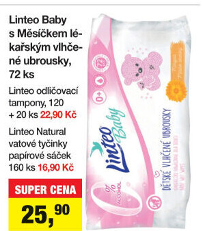 Vlhčené ubrousky dětské Linteo Baby