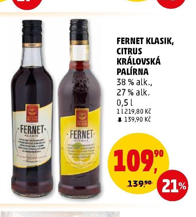 Fernet Klasik, Citrus, Královská palírna
