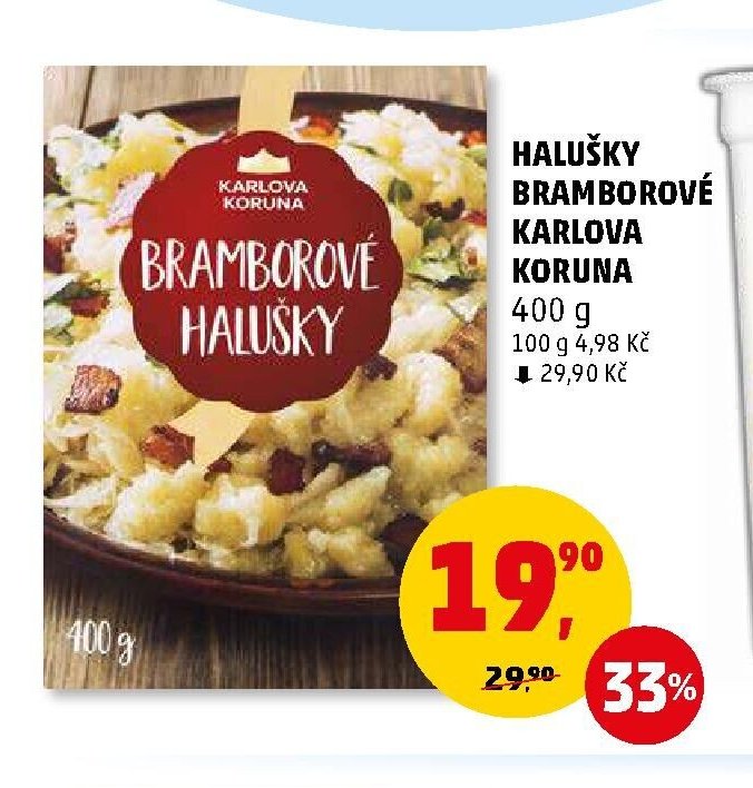 Halušky bramborové Karlova Koruna