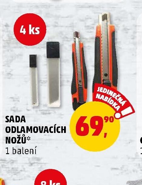SADA ODLAMOVACÍCH NOŽŮ