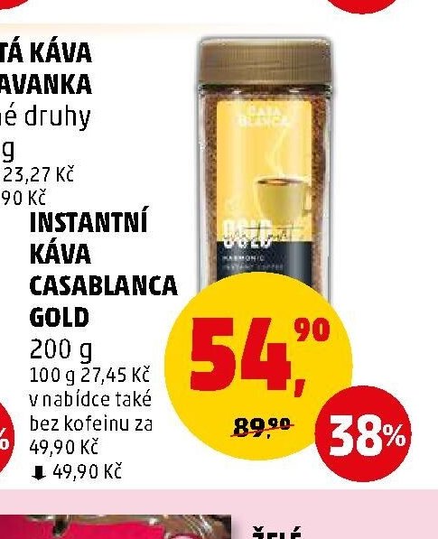 INSTANTNÍ KÁVA CASABLANCA GOLD