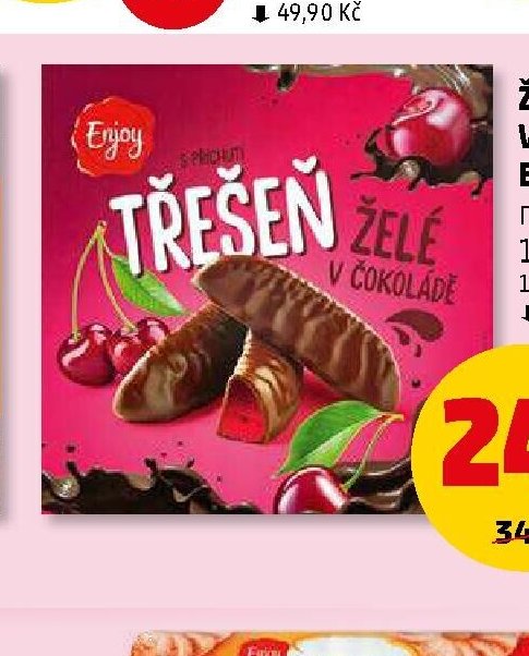 ŽELÉ V ČOKOLÁDĚ ENJOY třešeň