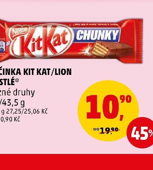 TYČINKA KIT KAT/LION NESTLÉ