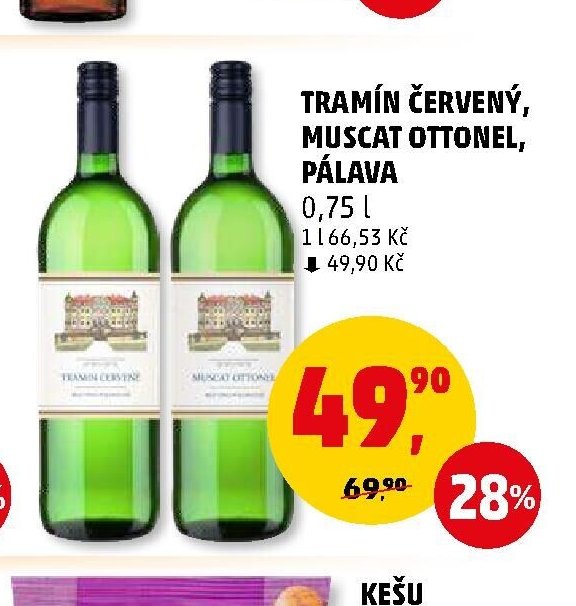 TRAMÍN ČERVENÝ, MUSCAT OTTONEL, PÁLAVA