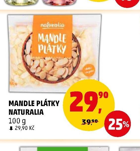 MANDLE PLÁTKY NATURALIA