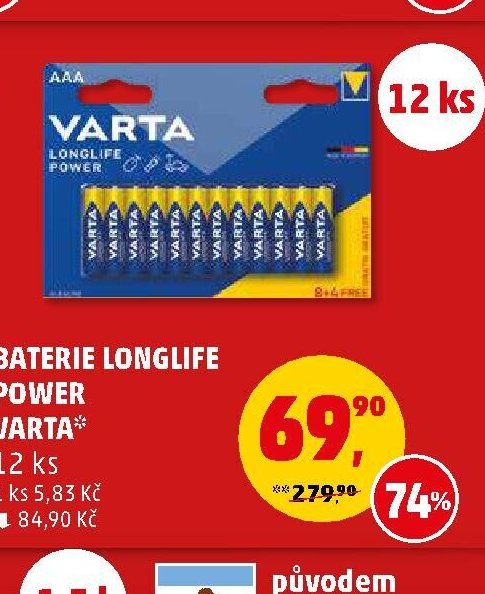 Baterie Longlife Power Varta
