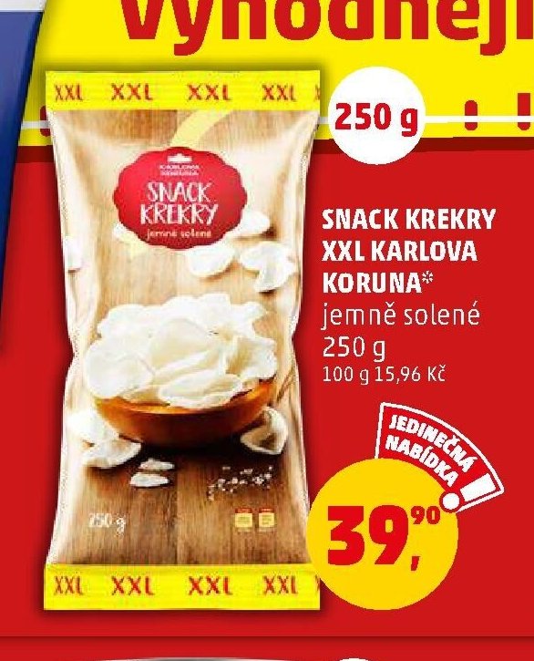 Snack Krekry XXL Karlova Koruna