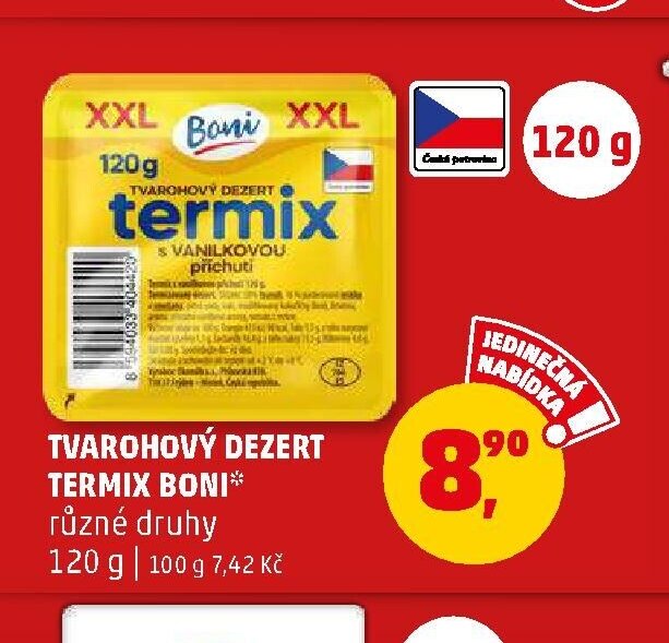 TVAROHOVÝ DEZERT TERMIX BONI