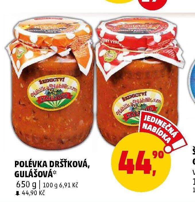 Polévka dršťková, gulášová