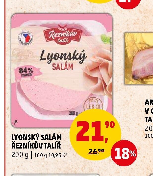 Lyonský salám Řezníkův talíř