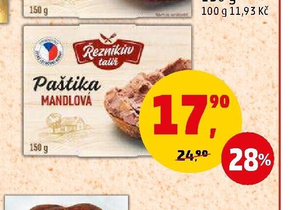 Paštika mandlová Řezníkův talíř