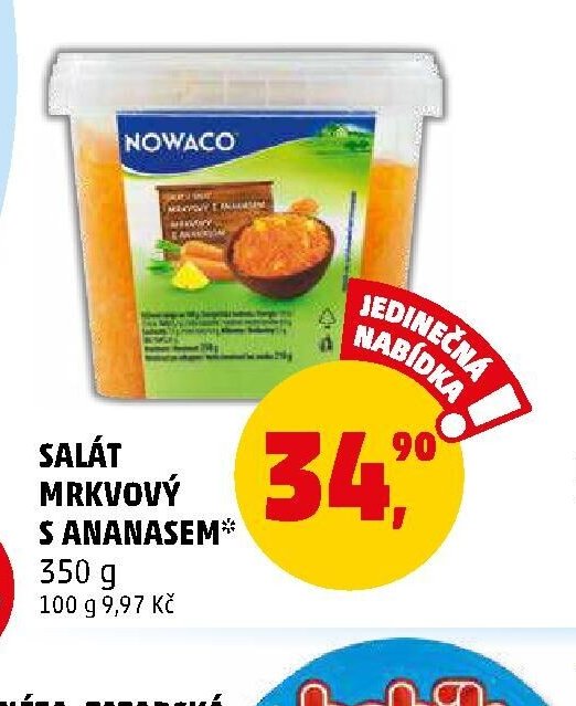 Salát mrkvový s ananasem