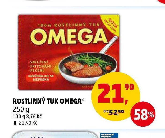 Rostlinný tuk Omega