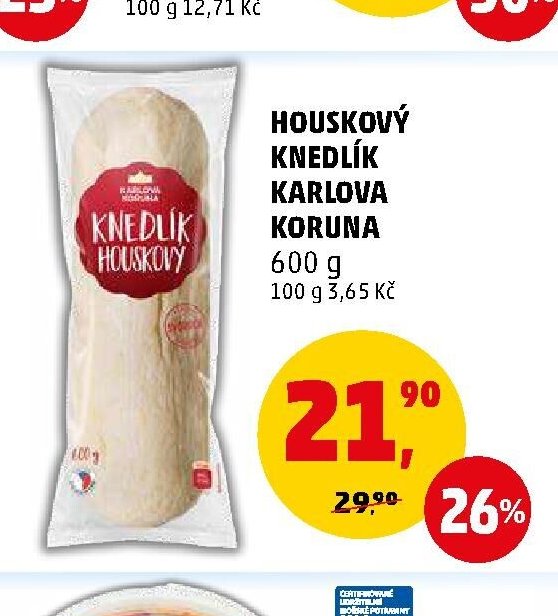 Houskový knedlík Karlova Koruna