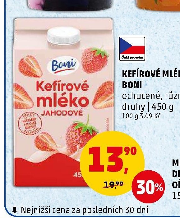 Kefírové mléko Boni ochucené, různé druhy 450 g