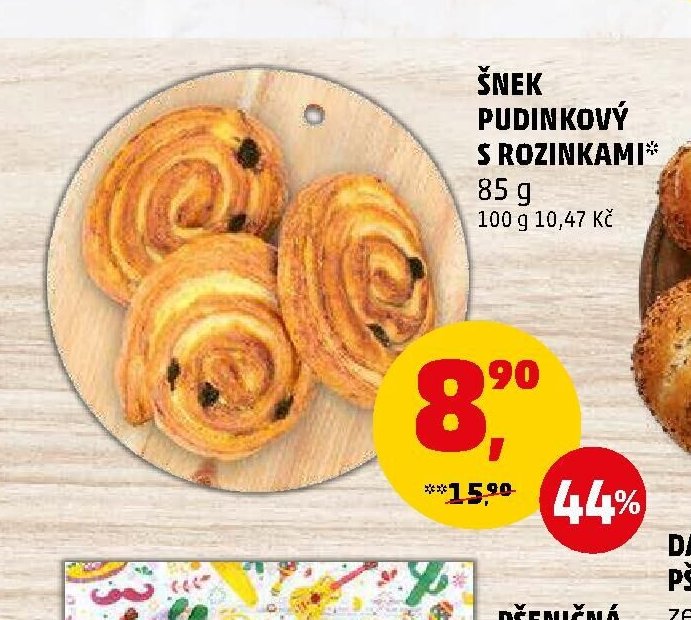 Šnek pudinkový s rozinkami