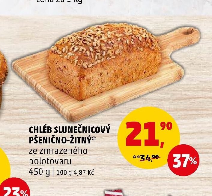 Chléb slunečnicový pšenično-žitný