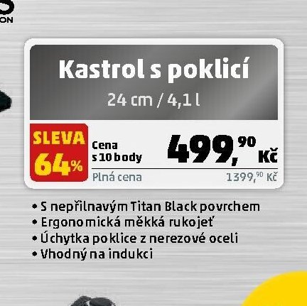 Kastrol s poklicí 24 cm / 4,1 l
