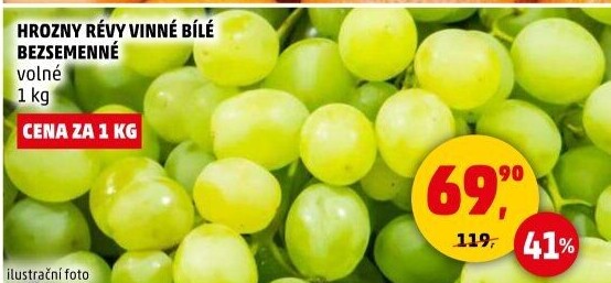 Hrozny bílé bezsemenné