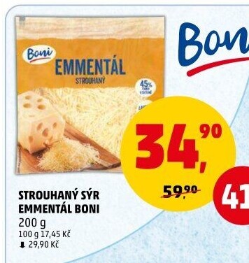 Sýr Ementál strouhaný Boni