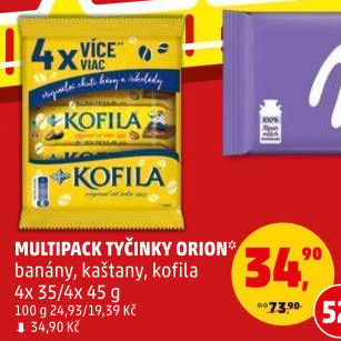 Tyčinka Banány v čokoládě Orion