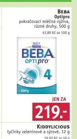 Beba Optipro pokračovací mléčná výživa