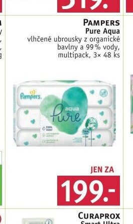 Pampers Pure Aqua vlhčené ubrousky