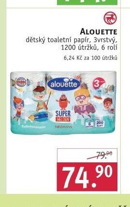 Alouette dětský toaletní papír