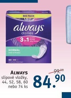 Always slipové vložky