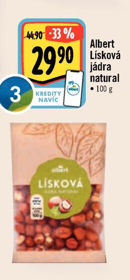 Albert Lísková jádra natural