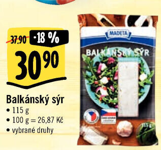 Balkánský sýr Madeta