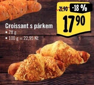Croissant s párkem