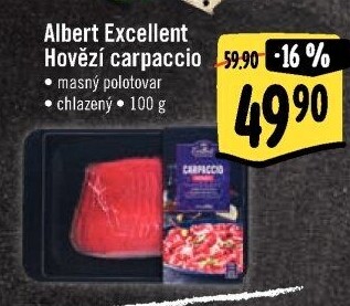 Hovězí carpaccio Albert Excellent